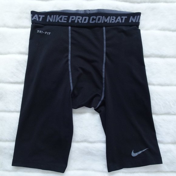 Men's Nike Pro Combat Black Shorts Size Medium - Picture 1 of 8